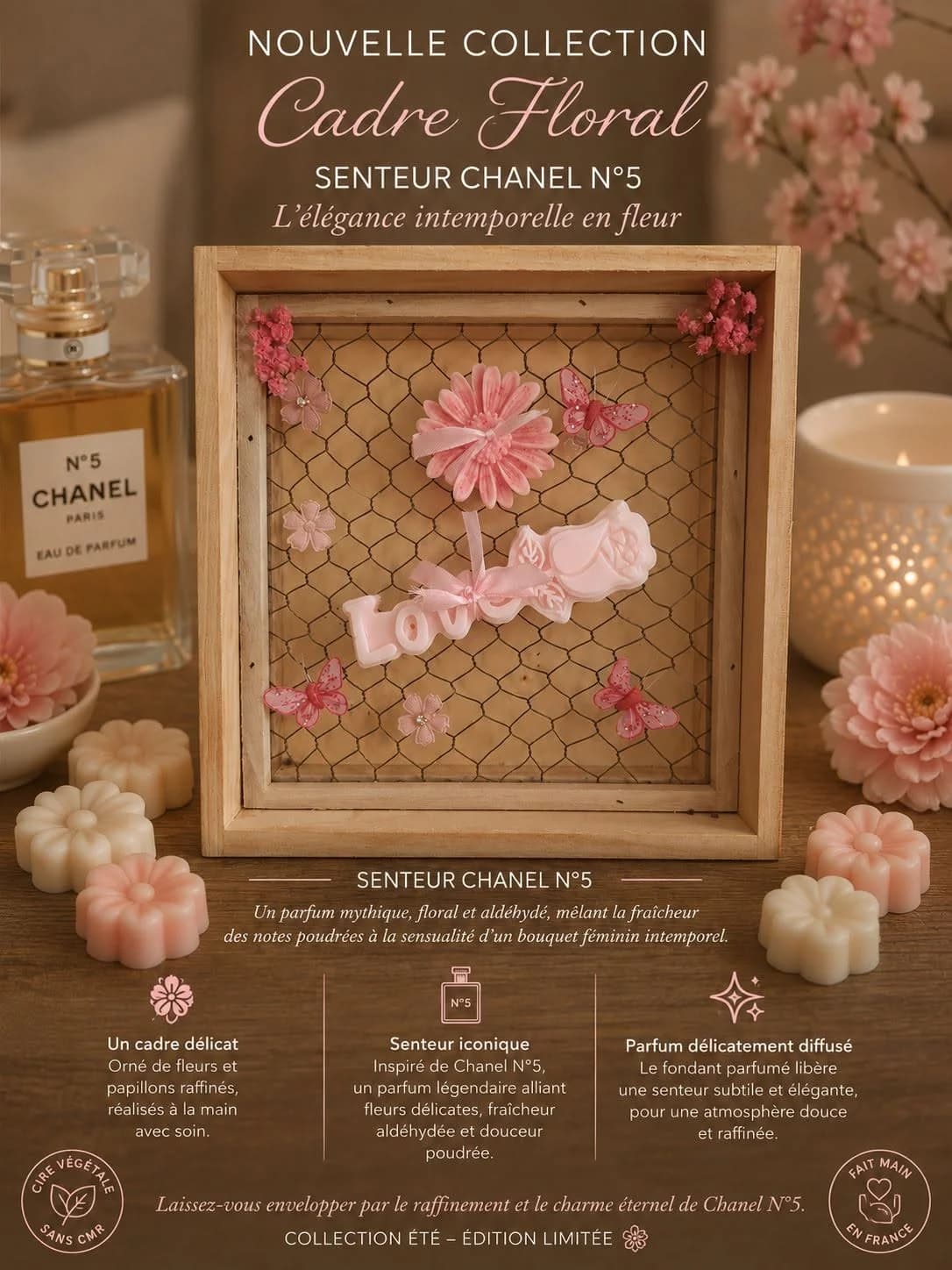 CADRE FLORALE DUPE CHANEL5 — photo 1